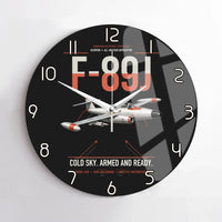 Thumbnail for F-89J Scorpion design on black no frame wall clock