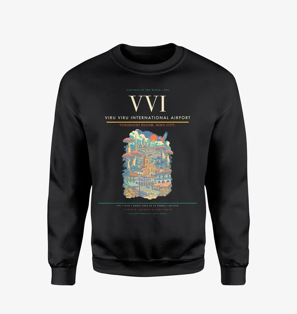 Viru Viru International Airport VVI Sweatshirt - Black