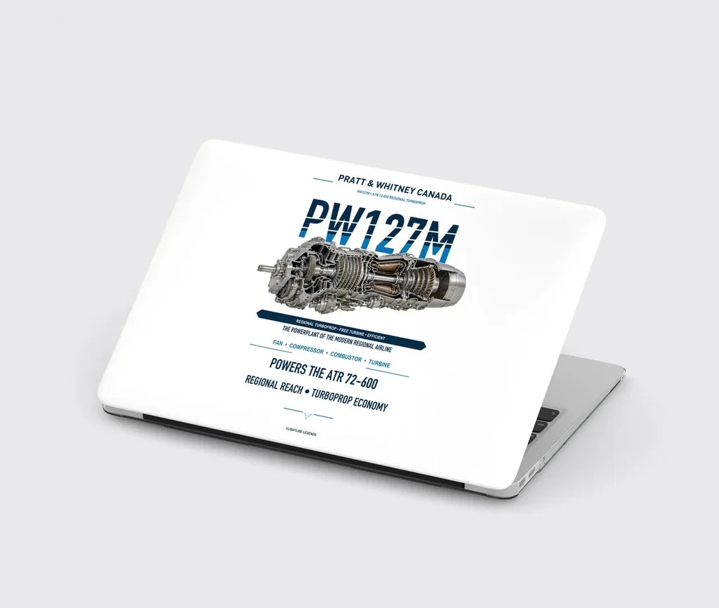 PW127M design on white MacBook case