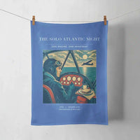 Thumbnail for VINTAGE G4294 - The Solo Atlantic Night - Designed Towels design on blue