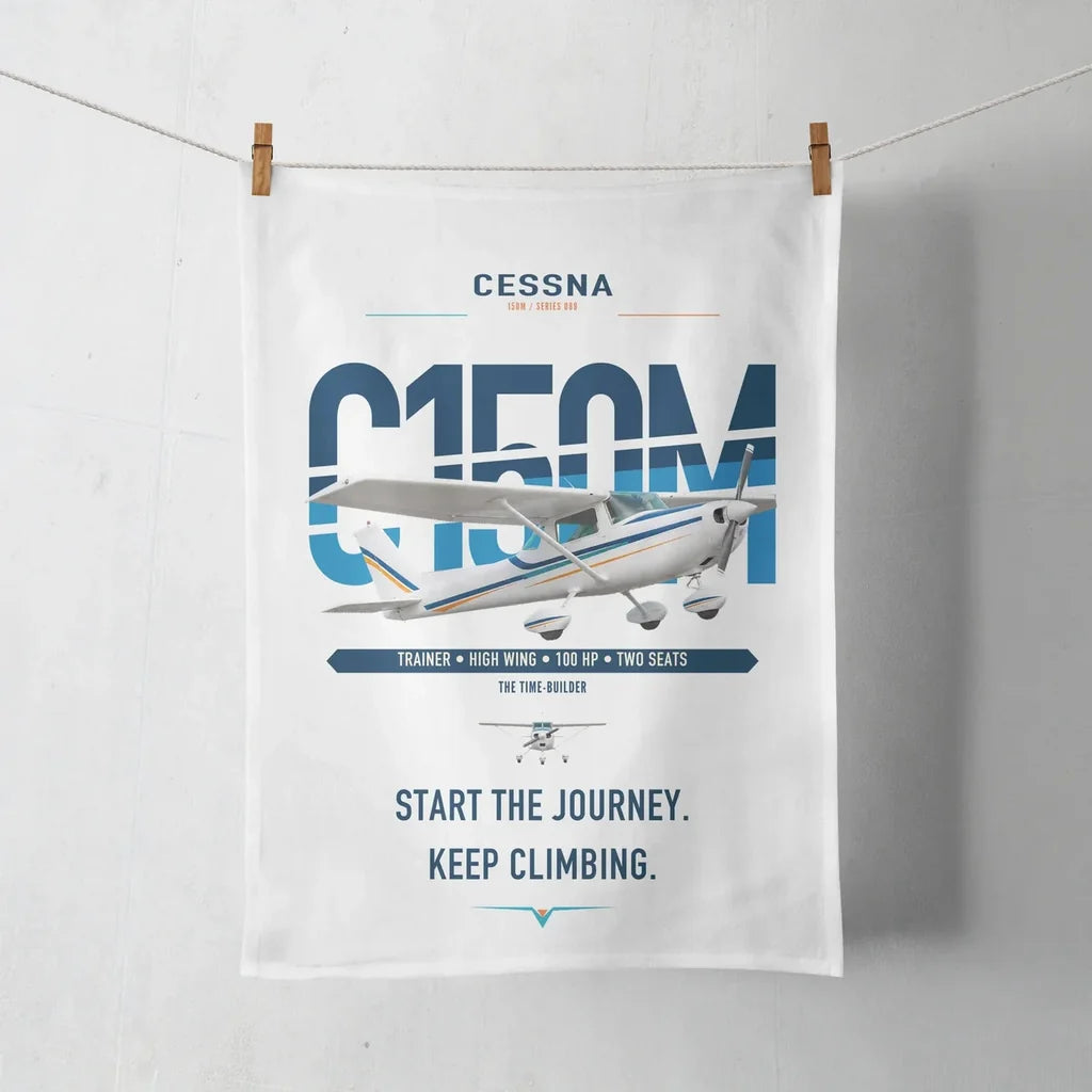 Cessna 150M design on white towel