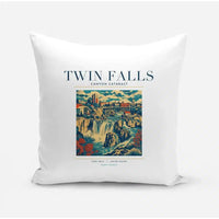 Thumbnail for TWIN FALLS - Poster - Pillow - White