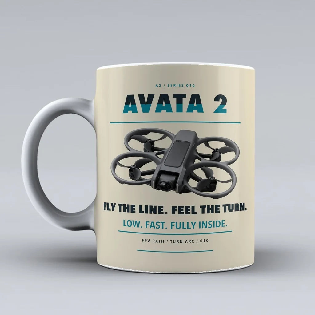 Avata 2 Mug design on beige dji