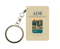 Thumbnail for Izmir Adnan Menderes Airport ADB Key Chain design on beige key chain