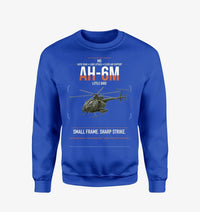 Thumbnail for MD AH-6M Little Bird design on blue sweatshirt