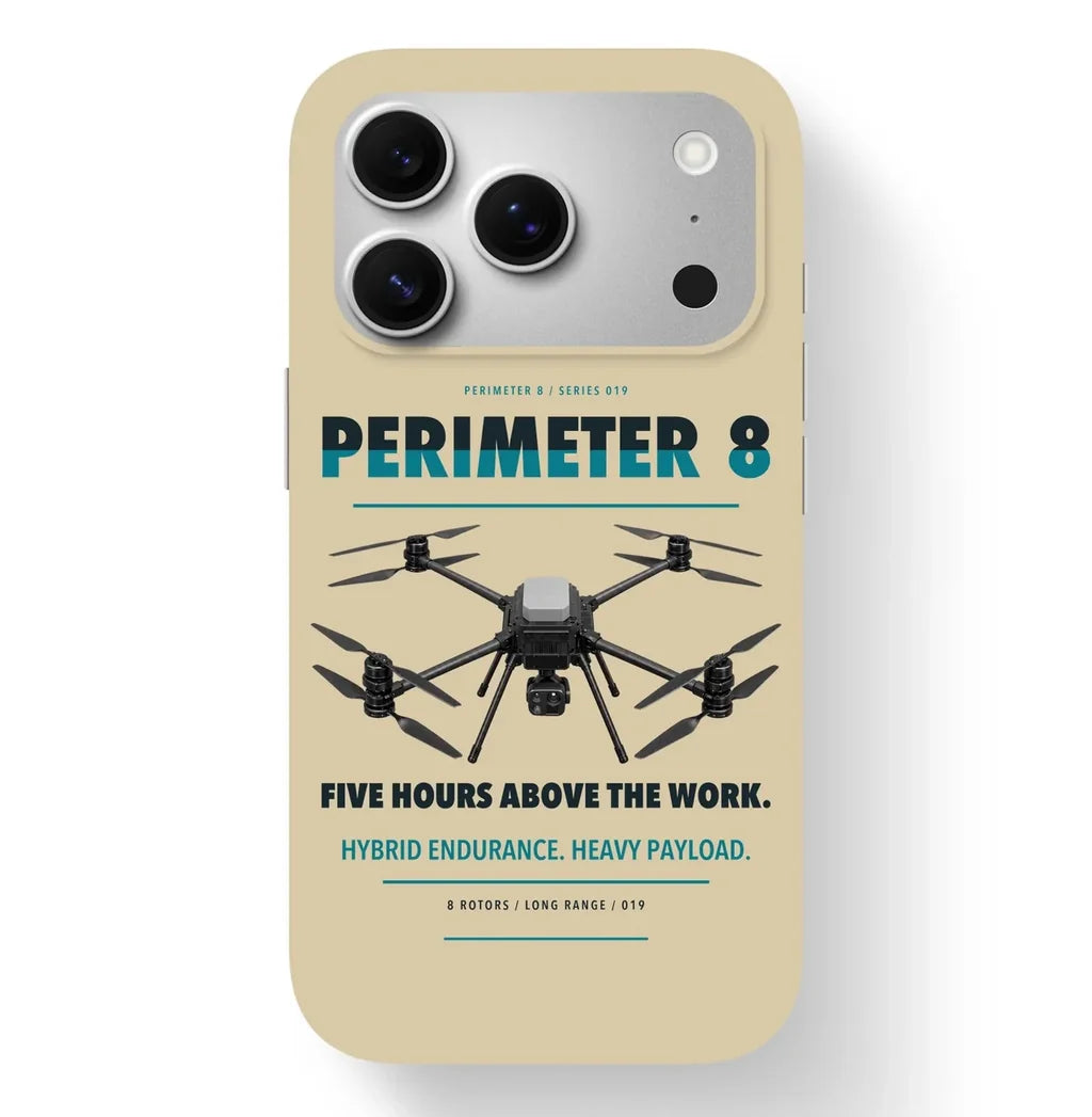 Skyfront Perimeter 8 Case design on beige iphone case