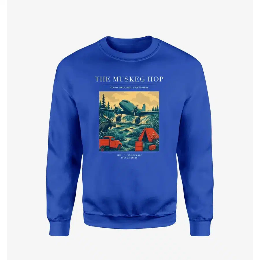 VINTAGE G4282 - The Muskeg Hop - Designed Sweatshirts design on blue
