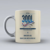 Thumbnail for Extra 300L design on beige ceramic mug, double-side print