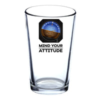 Thumbnail for Customisable Mind Your Attitude Drinking Glass - view 2