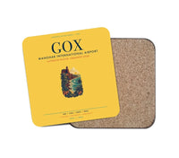 Thumbnail for Manohar International Airport Mopa (GOX) design on yellow 1 piece coaster