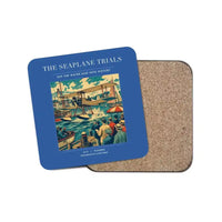 Thumbnail for The Seaplane Trials - Designed Coasters design on blue 1-piece