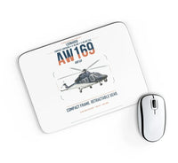 Thumbnail for Leonardo AW169 design on white rectangle mouse pad