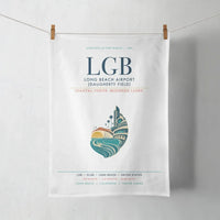 Thumbnail for Long Beach Airport (Daugherty Field) (LGB) design on white towel
