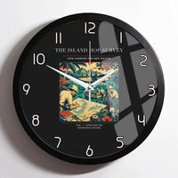 Thumbnail for VINTAGE G4209 - The Island Hop Survey - Designed Wall Clocks design on black framed