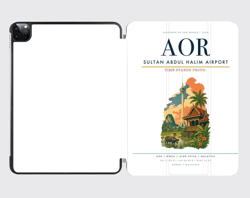 Sultan Abdul Halim Airport (AOR) design on white ipad tablet case