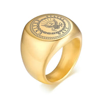 Thumbnail for Customisable NAVY Design 20MM Stainless Steel Ring - view 2