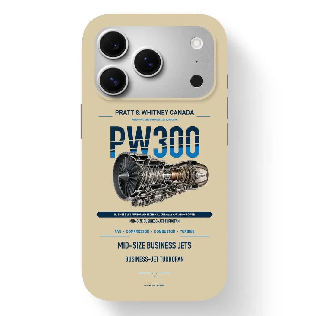 PW300 Case design on beige iphone case