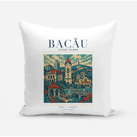 Thumbnail for BACĂU - Poster - Pillow - White