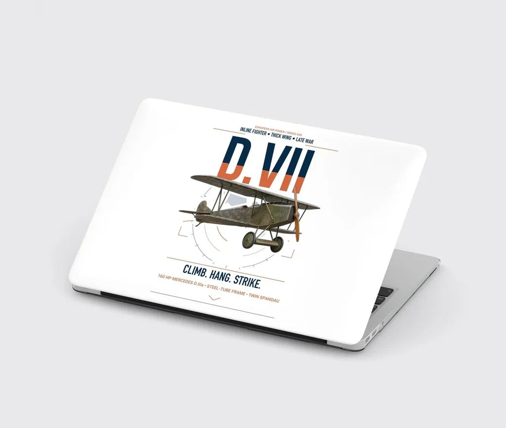 Fokker D.VII design on white MacBook case