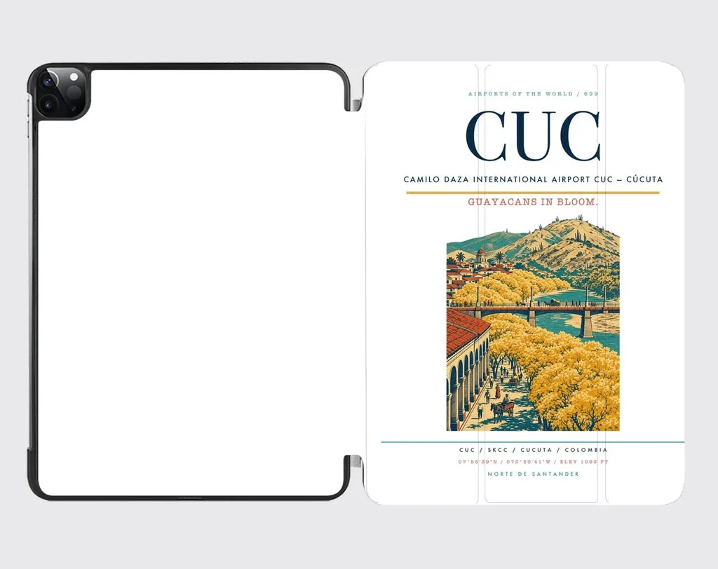 Camilo Daza International Airport (CUC) design on white ipad tablet case