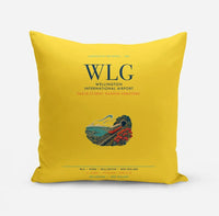 Thumbnail for Wellington International Airport (WLG) design on yellow pillow