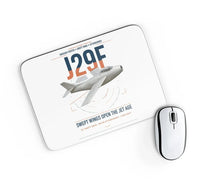 Thumbnail for Saab J 29F Tunnan design on white rectangle mouse pad
