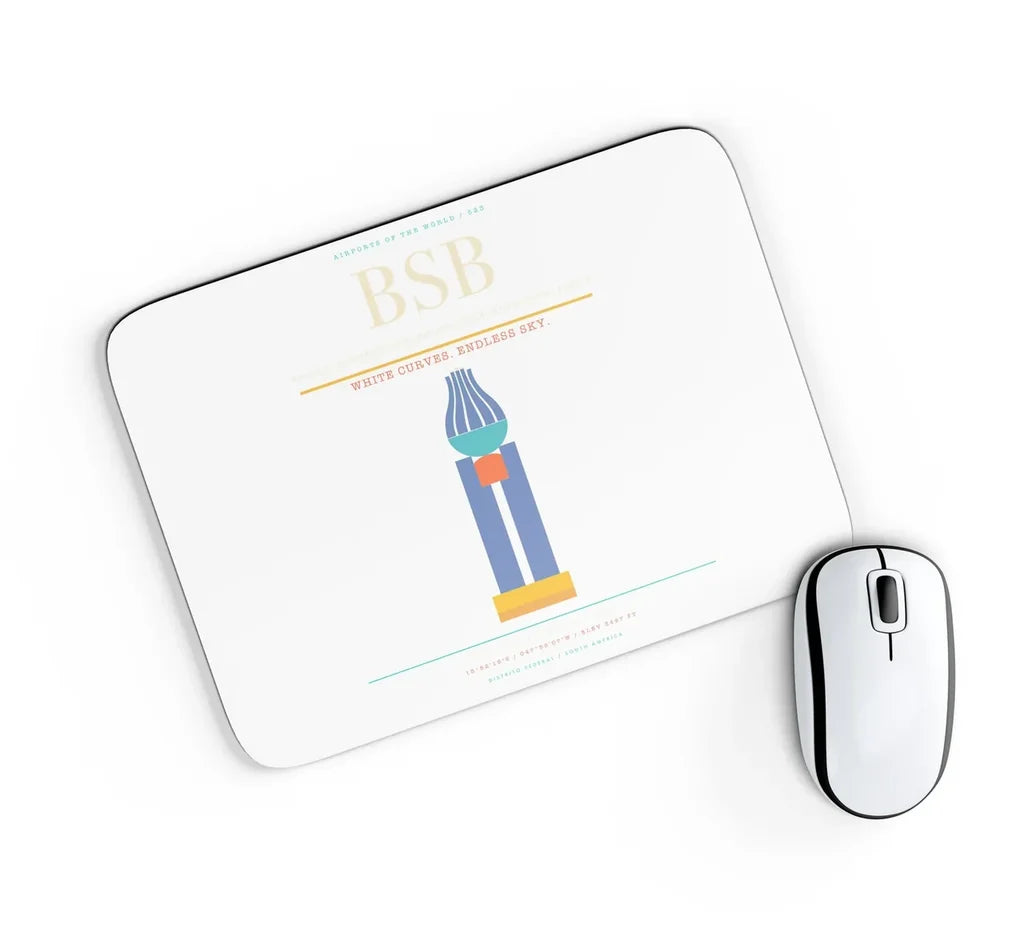 Brasilia - Presidente Juscelino Kubitschek International Airport BSB Mouse-Pad Rectangle - White