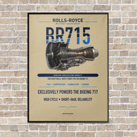 Thumbnail for BR715 vertical canvas print - framed - beige background