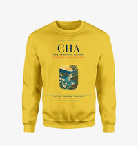Thumbnail for Chattanooga Airport (CHA) design on yellow sweatshirt