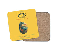 Thumbnail for Perth Airport (PER) design on yellow 1 piece coaster