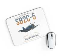 Thumbnail for SB2C-5 Helldiver design on white rectangle mouse pad