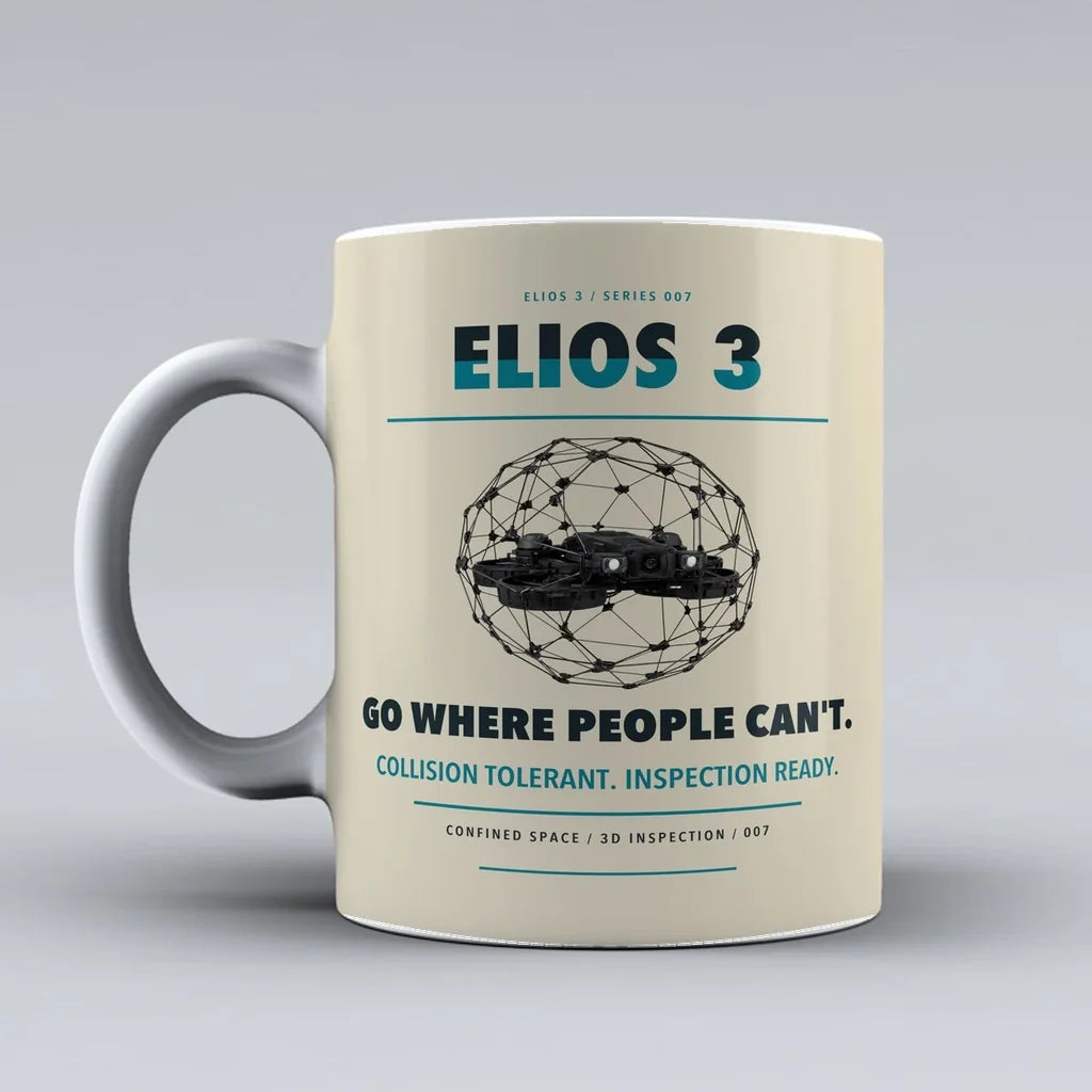 Elios 3 Mug design on beige flyability