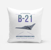 Thumbnail for B-21 Raider design on white pillow
