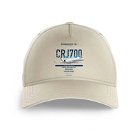 Thumbnail for Bombardier CRJ700 design on beige printed hat