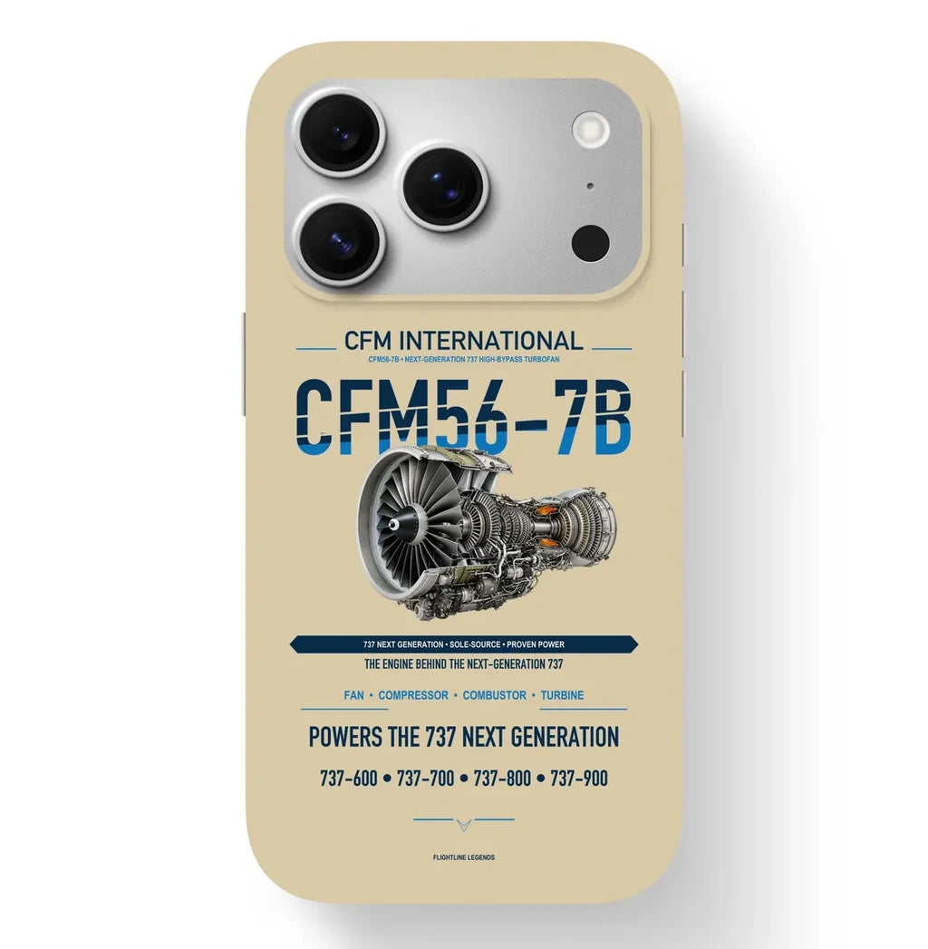 CFM56-7B Case design on beige iphone case