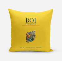 Thumbnail for Boise Airport (BOI) design on yellow pillow