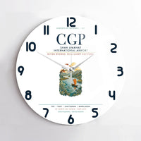 Thumbnail for Shah Amanat International Airport Chattogram (CGP) design on white no frame wall clock