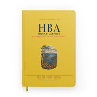 Thumbnail for Hobart Airport (HBA) design on yellow notebook