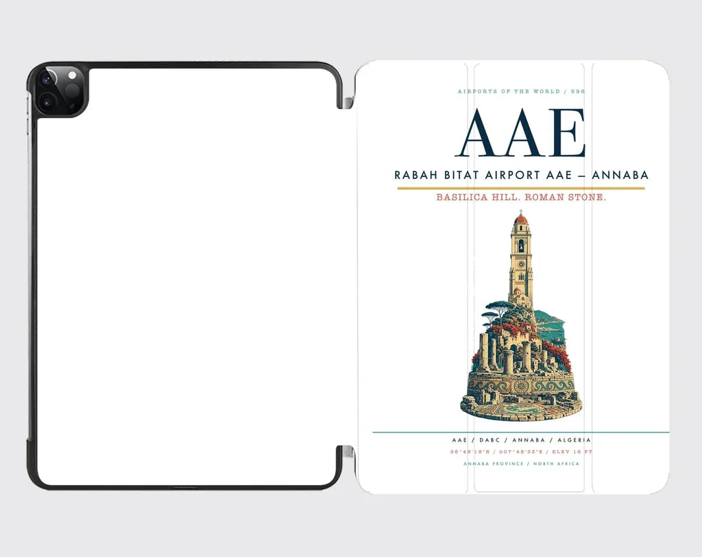 Rabah Bitat Airport (AAE) design on white ipad tablet case
