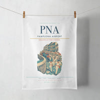 Thumbnail for Pamplona Airport (PNA) design on white towel
