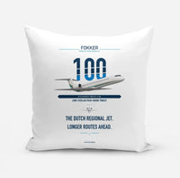 Thumbnail for Fokker 100 design on white pillow