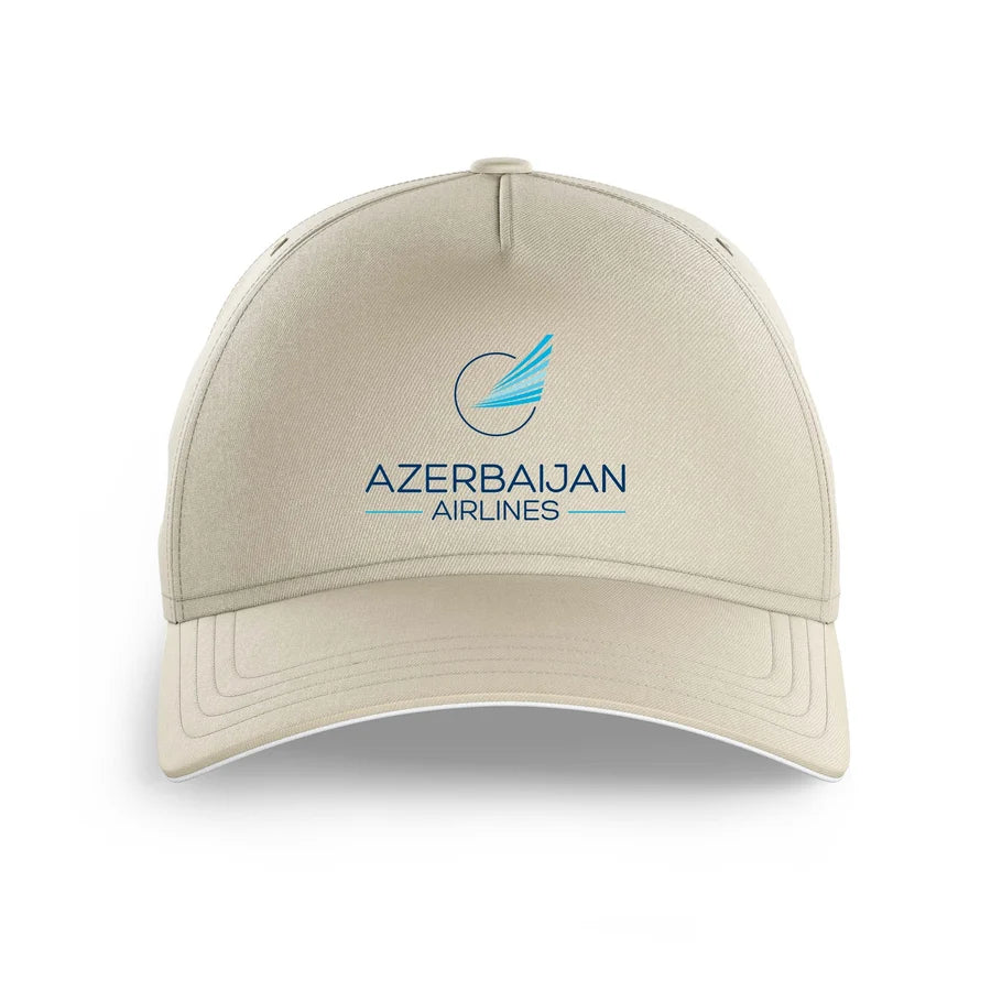 Azerbaijan Airlines logo printed on beige cap