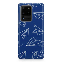 Thumbnail for Paper Airplane & Fly-Blue Samsung Case