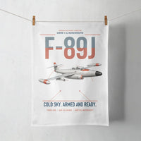Thumbnail for F-89J Scorpion design on white towel