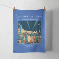 Thumbnail for VINTAGE G4080 - The Propliner Nights - Designed Towels design on blue