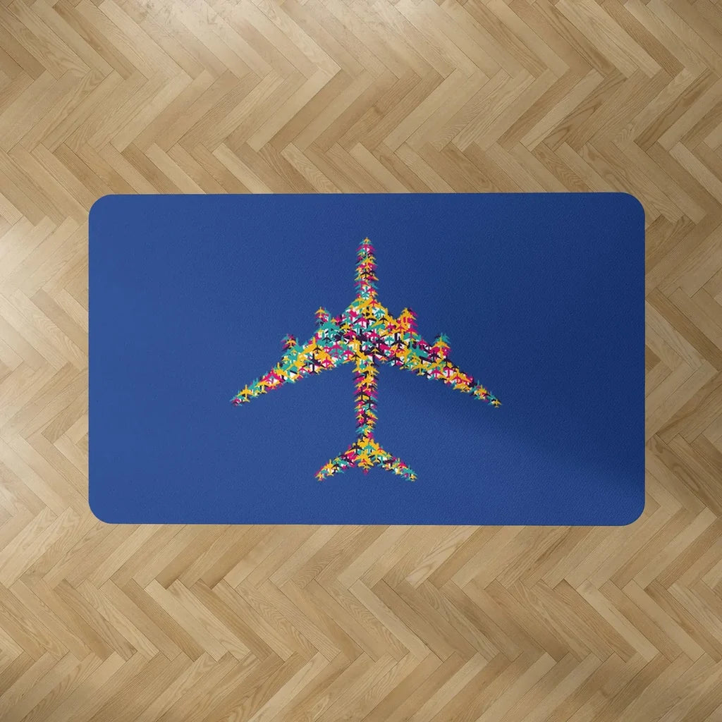 Colourful Airplane Floor Mat - view 2
