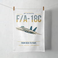 Thumbnail for F-A-18C Hornet design on white towel