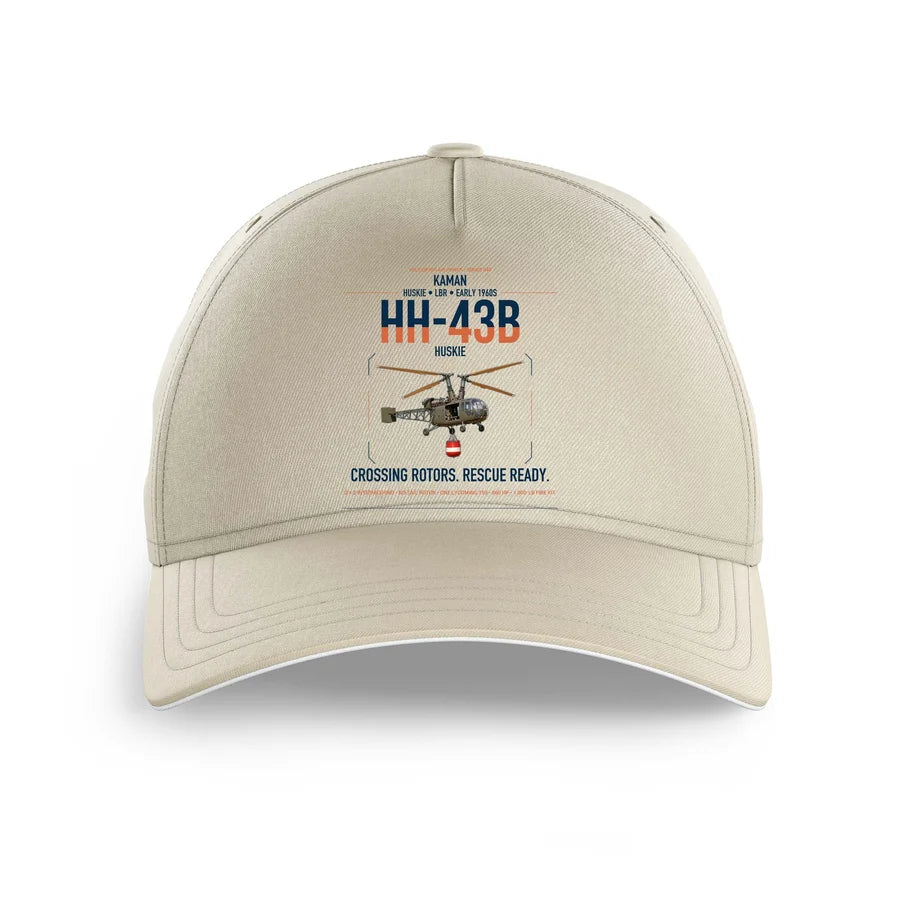 Kaman HH-43B Huskie design on beige printed hat