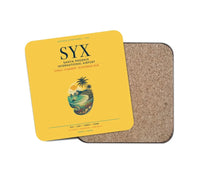Thumbnail for Sanya Phoenix International Airport (SYX) design on yellow 1 piece coaster