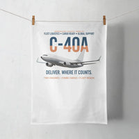 Thumbnail for C-40A Clipper Fleet Logistics Ready design on white towel
